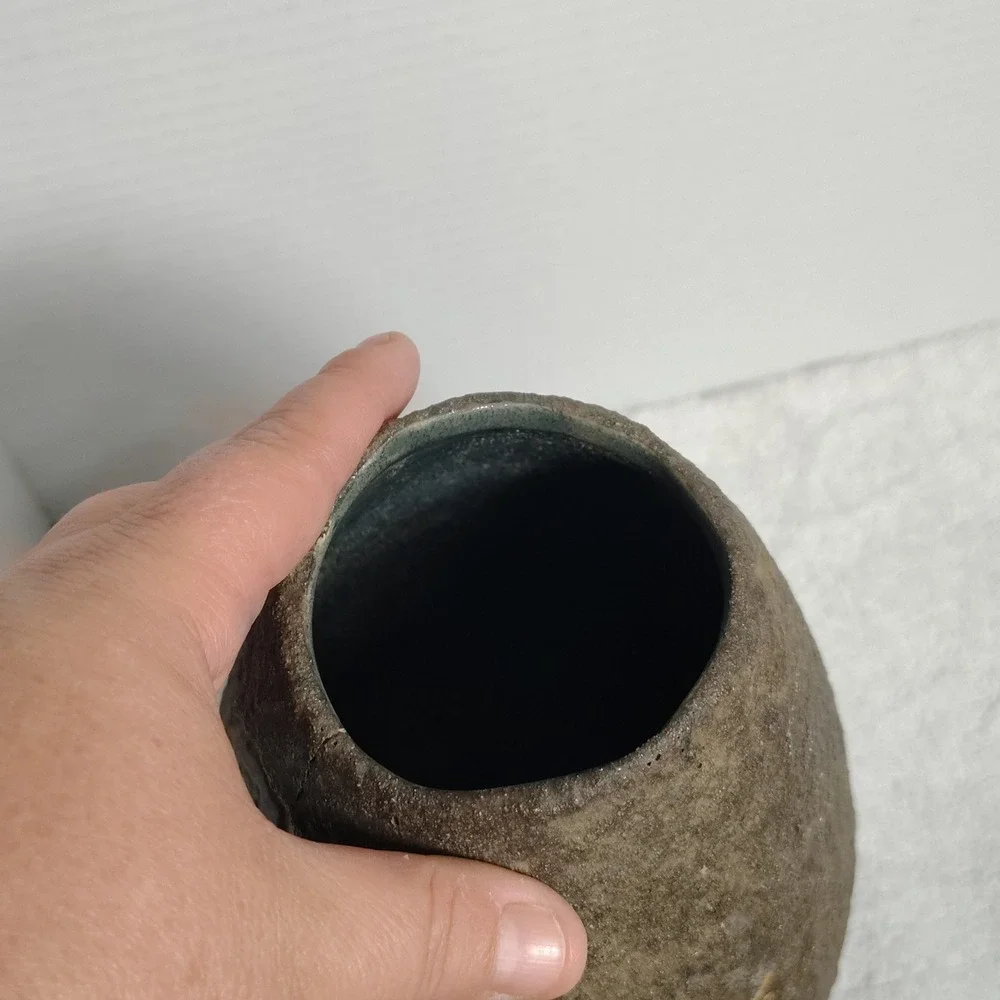 Vintage JJO Holland Holz Pottery Vase Bird Motif Signed Numbered Decor‎